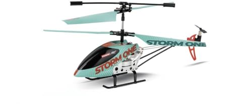 Carrera RC 2,4 GHz Storm One I Helikopter mit Rumpf aus Aluminium I Hoch qualitative koaxiale Rotorsteuerung I Gyro-System I Automatischer Flughöhen-Assistent mit Auto-Start & Landefunktion von Carrera