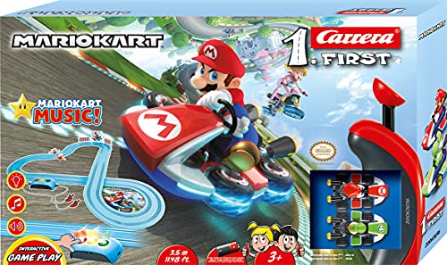 Carrera First I Mario Kart™ - Royal Raceway Rennbahn-Set I Auto für Rennbahn | Rennbahnen und lizensierte Slotcars | bis zu 2 Spieler | Für Kinder ab 3 Jahren & Erwachsene von Carrera