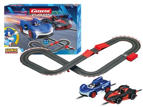 Carrera GO!!! Sonic the Hedgehog Rennbahn-Set I Rennbahnen und lizensierte Slotcars | bis zu 2 Spieler | Für Jungs und Mädchen ab 6 Jahren & Erwachsene von Carrera