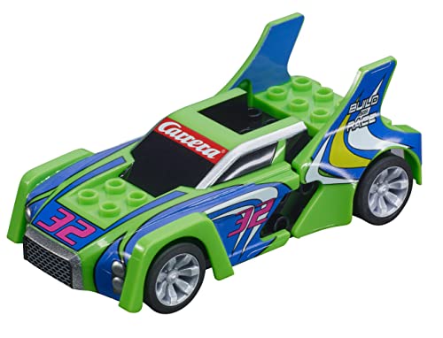 Carrera GO!!! Build 'n Race - Race Car green I Rennbahnen und lizensierte Slotcars | bis zu 2 Spieler | Für Jungs und Mädchen ab 6 Jahren & Erwachsene von Carrera
