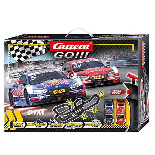 Carrera GO!!! DTM Master Class Rennstrecken-Set | 8.9m elektrische Rennbahn mit Ekströms & Rasts Audi RS 5 Spielzeugauto | mit 2 Handreglern & Streckenteilen | Für Kinder ab 6 Jahren & Erwachsene Carrera GO!!! DTM Master Class Rennstrecken-Set | 8.9m elektrische Rennbahn mit Ekströms & Rasts Audi RS 5 Spielzeugauto | mit 2 Handreglern & Streckenteilen | Für Kinder ab 6 Jahren & Erwachsene von Carrera