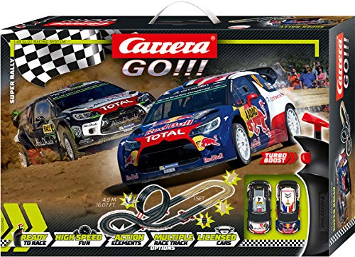 Carrera GO!!! Super Rally Rennbahn-Set I Rennbahnen und lizensierte Slotcars | bis zu 2 Spieler | Für Jungs und Mädchen ab 6 Jahren & Erwachsene von Carrera