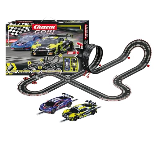 Carrera GO!!! GT Super Challenge Rennbahn-Set I Rennbahnen und lizensierte Slotcars | bis zu 2 Spieler | Für Jungs und Mädchen ab 6 Jahren & Erwachsene von Carrera