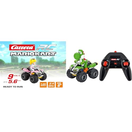 Carrera RC Nintendo Mario Kart 8 Peach Quad & RC Mario Kart Yoshi Quad I Ferngesteuertes Quad Für Kinder und Erwachsene von Carrera