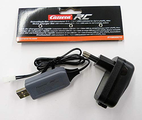 Carrera RC SCHNELLLADE - Set - 5V 1A USB Netzteil GS+ USB Kabel für 3,2V LifePo4 Akku 370600070" von Carrera