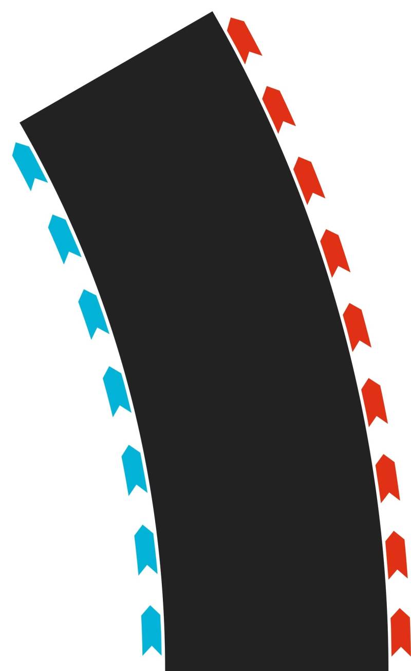 Curves Radius 2 30° (2x L, 2x R) von Carrera