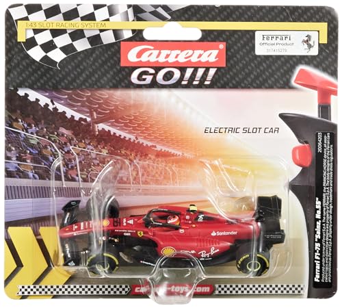 Carrera GO!!! Ferrari F1-75 Sainz No.55 I Rennbahnen und lizensierte Slotcars | bis zu 2 Spieler | Für Jungs und Mädchen ab 6 Jahren & Erwachsene von Carrera