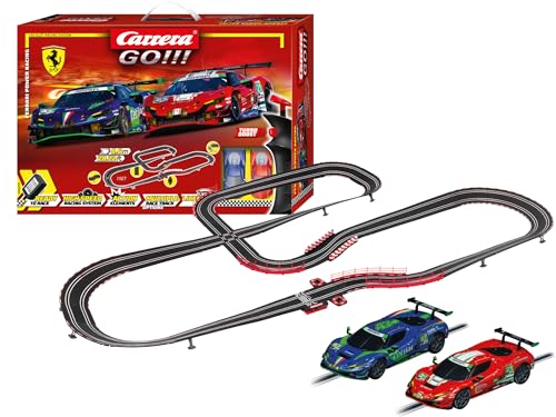 Carrera GO... Ferrari Power Racing Rennbahn-Set I Rennbahn mit lizensierten Slotcars | bis zu 2 Spieler | Für Kinder ab 6 Jahren & Erwachsene von Carrera