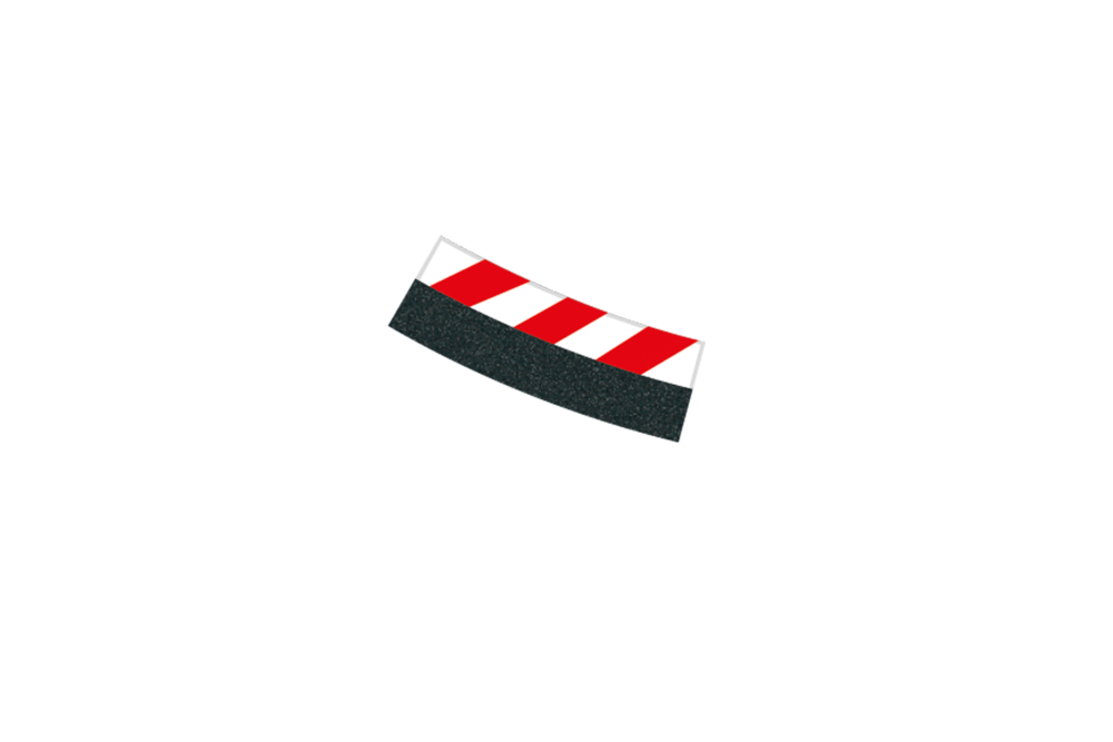 |Innenrandstreifen für Kurve 4/15° (12)  Endstücke (2)| von Carrera