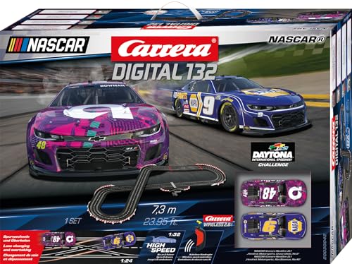 Carrera Digital 132 | NASCAR Rennbahn-Set | Carrera Bahn und lizensierte Slotcars | bis zu 6 Spieler | Für Kinder ab 8 Jahren & Erwachsene von Carrera