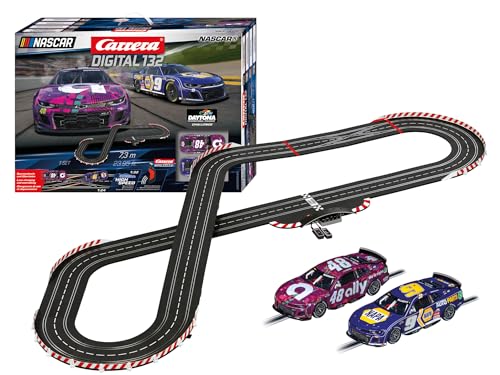 Carrera Digital 132 | NASCAR Rennbahn-Set | Carrera Bahn und lizensierte Slotcars | bis zu 6 Spieler | Für Kinder ab 8 Jahren & Erwachsene von Carrera