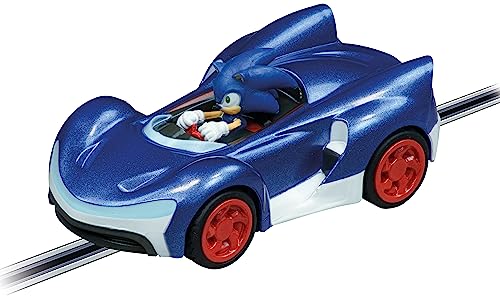 Carrera GO I Sonic The Hedgehog Slotcar I Maßstab 1:43 I Offiziell lizenziert von SEGA I Detailgetreue Sonic Figur I Ideal für Jungen und Mädchen ab 6 Jahren I Ready to Race Autorennbahn Action von Carrera