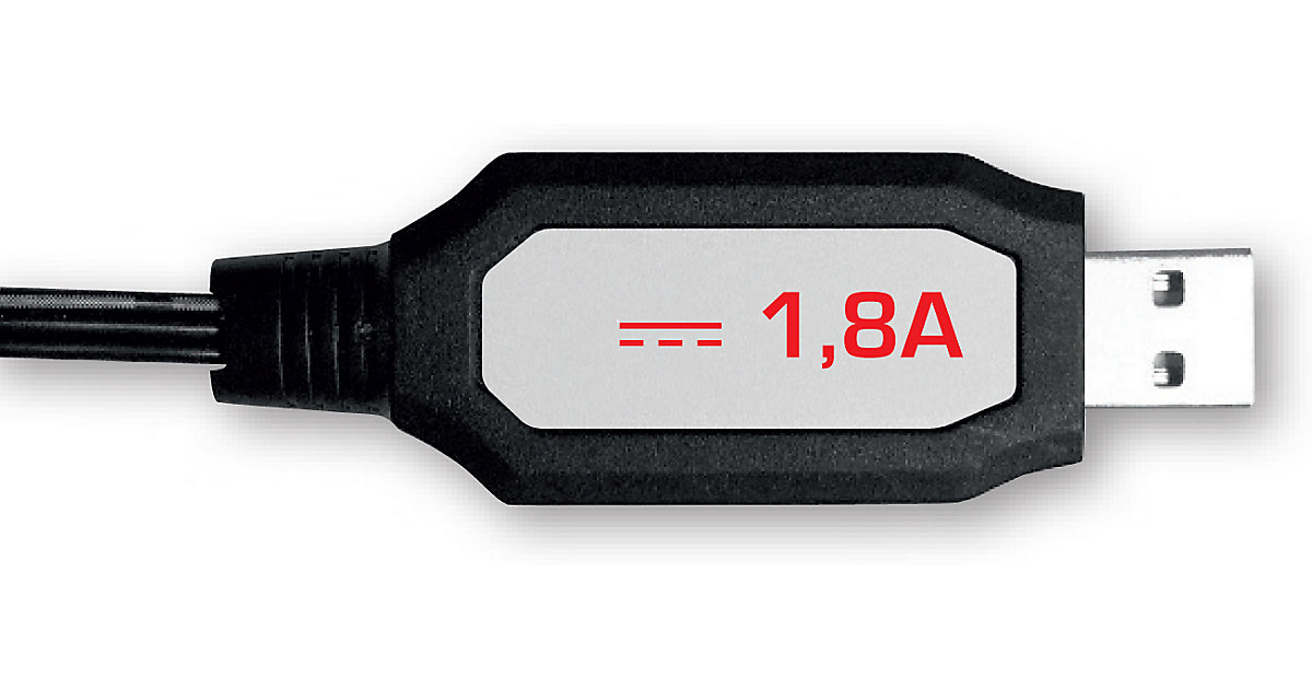 CARRERA RC Zubehör USB Kabel 1A LiFePo4 6,4V Akkus Erwachsene CARRERA RC Zubehör USB Kabel 1A LiFePo4 6,4V Akkus Erwachsene von Carrera