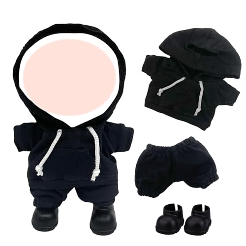 17 cm Puppenkleidung, Schwarzes Sport Puppe Kleidung Zubehör Set mit Sport Hoodie Shorts Schuhe für Mädchen Geburtstagsgeschenk, Keine Puppe 17 cm Puppenkleidung, Schwarzes Sport Puppe Kleidung Zubehör Set mit Sport Hoodie Shorts Schuhe für Mädchen Geburtstagsgeschenk, Keine Puppe von Carreuty