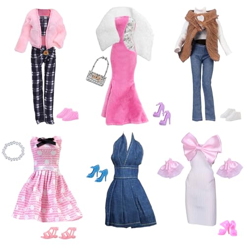 19 Puppenkleidung Kompatibel mit Barbie-Puppe enthalten Fischschwanz-Kleidungsset Plüschwesten-Set Plüschjacke Set Polka Dots Kleid Schleifenkleid Denim-Kleid 2 Zubehör 7 Schuhe für 11,5 Zoll Puppen 19 Puppenkleidung Kompatibel mit Barbie-Puppe enthalten Fischschwanz-Kleidungsset Plüschwesten-Set Plüschjacke Set Polka Dots Kleid Schleifenkleid Denim-Kleid 2 Zubehör 7 Schuhe für 11,5 Zoll Puppen von Carreuty