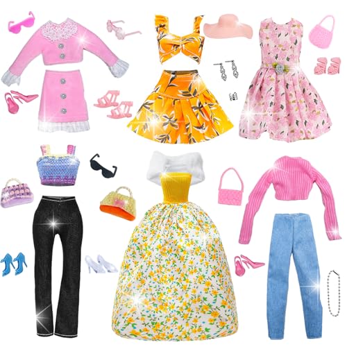 27 Stück Puppen Kleidung und Zubehör Kompatibel mit Barbie, 2 Röcke 2 Lange Ärmel 1 Bustierkleid 2 Lange Hosen 1 Hosenträger 1 Badeanzug 6 Schuhe 12 Accessoires für 11,5 Zoll Puppe Mädchen Geschenk 27 Stück Puppen Kleidung und Zubehör Kompatibel mit Barbie, 2 Röcke 2 Lange Ärmel 1 Bustierkleid 2 Lange Hosen 1 Hosenträger 1 Badeanzug 6 Schuhe 12 Accessoires für 11,5 Zoll Puppe Mädchen Geschenk von Carreuty