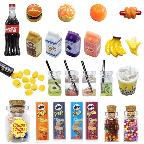 25 Stück Miniatur Zubehör Essen und Trinken, Puppenhaus Zubehör Wichtel Geschenke 1/12 Mini Spielzeug Wichtel Zubehör Miniatur Deko Süßigkeiten Mini Verse Küche Miniatur Lebensmittel Set 25 Stück Miniatur Zubehör Essen und Trinken, Puppenhaus Zubehör Wichtel Geschenke 1/12 Mini Spielzeug Wichtel Zubehör Miniatur Deko Süßigkeiten Mini Verse Küche Miniatur Lebensmittel Set von Carreuty