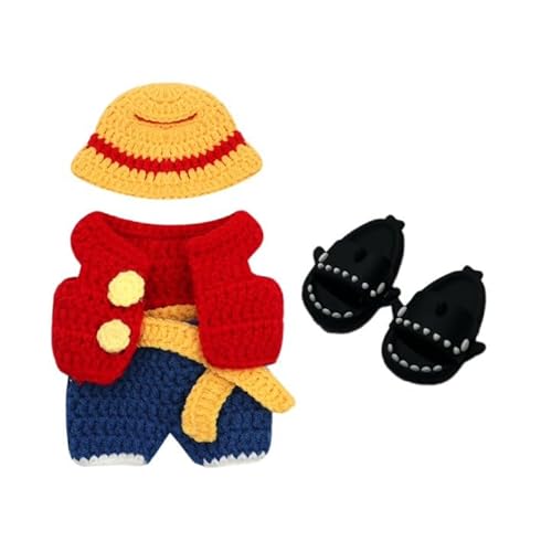 4 Stück Puppe Kleidung für 17cm Plüsch Puppen, Cartoon Themen Puppe Outfit Bekleidungs Sets mit 1 Rasenhüte 1 Weste 1 Hosen 1 Haischuhe Puppen zubehör für Weihnachten Geburtstagsgeschenk 4 Stück Puppe Kleidung für 17cm Plüsch Puppen, Cartoon Themen Puppe Outfit Bekleidungs Sets mit 1 Rasenhüte 1 Weste 1 Hosen 1 Haischuhe Puppen zubehör für Weihnachten Geburtstagsgeschenk von Carreuty