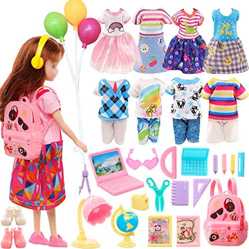 30 Kleidung Schuhe Zubehör kompatibel mit Chelsea 6 Zoll 15 cm Puppen 3 Kleider 3 Oberteile 3 Hose 2 Paar Schuhe 1 Luftballons 18 Schulspielzeug für Puppen 30 Kleidung Schuhe Zubehör kompatibel mit Chelsea 6 Zoll 15 cm Puppen 3 Kleider 3 Oberteile 3 Hose 2 Paar Schuhe 1 Luftballons 18 Schulspielzeug für Puppen von Carreuty