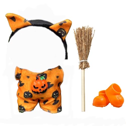 4 Stück Puppenkleidung für 17 cm große Puppen, Halloween-Puppen-Outfit-Zubehör-Sets enthalten 1 Bodys, 1 Hüte, 1 Schuhe, 1 Besen, Halloween-Kostüm für 17 cm große Puppen, Kinder für beste Geschenke 4 Stück Puppenkleidung für 17 cm große Puppen, Halloween-Puppen-Outfit-Zubehör-Sets enthalten 1 Bodys, 1 Hüte, 1 Schuhe, 1 Besen, Halloween-Kostüm für 17 cm große Puppen, Kinder für beste Geschenke von Carreuty
