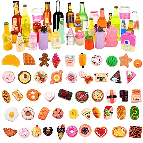 40 Stücke Mini-Lebensmittelspielzeug für Kinder, 30 Stücke Essen und 10 Stücke Trinkflaschen in einem zufälligen niedlichen Puppenhaus-DIY-Lebensmittelspiel, Küchenspielzeug Set Geburtstagsgeschenk 40 Stücke Mini-Lebensmittelspielzeug für Kinder, 30 Stücke Essen und 10 Stücke Trinkflaschen in einem zufälligen niedlichen Puppenhaus-DIY-Lebensmittelspiel, Küchenspielzeug Set Geburtstagsgeschenk von Carreuty