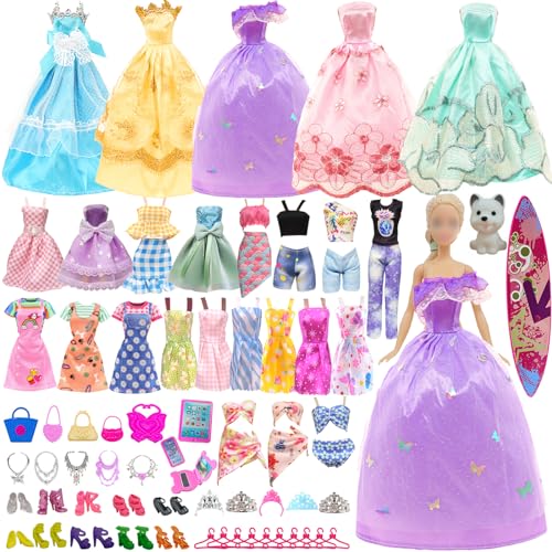 58 Puppen Kleidung Zubehör für 11,5 Zoll Puppen, Kompatibel mit Barbie Party Kleid 2 Prinzessinnenkleider 3 Stilvolles Kleider 3 Oberteile 3 Hosen 3 Badeanzüge 1 Hausrock 6 Slip Kleide 40 Zubehör 58 Puppen Kleidung Zubehör für 11,5 Zoll Puppen, Kompatibel mit Barbie Party Kleid 2 Prinzessinnenkleider 3 Stilvolles Kleider 3 Oberteile 3 Hosen 3 Badeanzüge 1 Hausrock 6 Slip Kleide 40 Zubehör von Carreuty