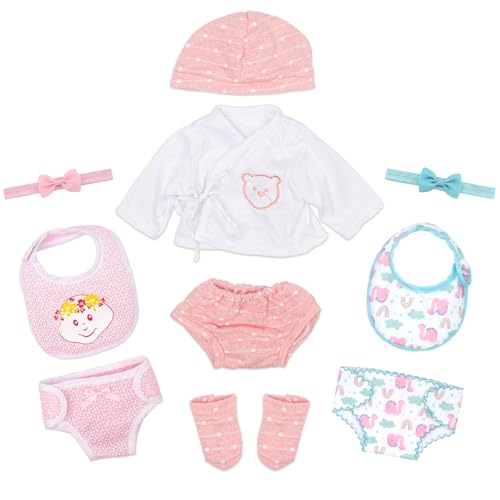Baby Kleidung Outfits für 16-18 Zoll Baby Puppen, 3 Tierdruck Puppenkleidung mit Puppenwindeln Puppenlätzchen Mützen Socken Stirnbänder für 40-45 cm Neue Puppenunterwäsche Mädchen Geschenk Baby Kleidung Outfits für 16-18 Zoll Baby Puppen, 3 Tierdruck Puppenkleidung mit Puppenwindeln Puppenlätzchen Mützen Socken Stirnbänder für 40-45 cm Neue Puppenunterwäsche Mädchen Geschenk von Carreuty