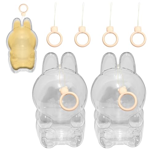 Schutzhülle Schlüsselanhänger Have a Seat,2 Stück Schlüsselanhänger 4 Bären-Silikon-Schlüsselbänder Protective Transparente PVC-Tasche modern und langlebig 17cm (sitzend) von Carreuty
