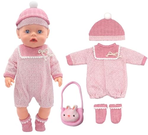 Puppenkleiderkleid für 50.8-55.9 cm Puppen Süßes Kleid mit Stirnband, Socken, Tasche, Kleiderbügel, neue Puppenkleider, Outfits, Weihnachten, Geburtstagsgeschenk für kleine Mädchen (Nicht enthalten Puppenkleiderkleid für 50.8-55.9 cm Puppen Süßes Kleid mit Stirnband, Socken, Tasche, Kleiderbügel, neue Puppenkleider, Outfits, Weihnachten, Geburtstagsgeschenk für kleine Mädchen (Nicht enthalten von Carreuty
