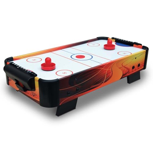 Carromco Airhockey Tisch Speedy-XT, Tischauflage Hockey Tischaufsatz zum leichten Transport -mit Motor, für 2 Spieler ab 6 Jahren, inkl. je 2X Pusher und Puck, 65 x 30 x 17 cm von Carromco