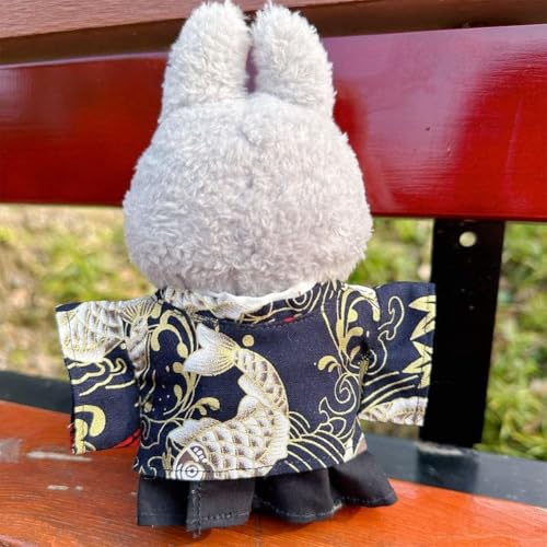 Buntes Kimono-Kleidungsset, geeignet für 17 cm Puppenkleidungszubehör (nur Kleidung, keine Puppe), traditionelle japanische Kimono-Outfits für Puppen, perfekt zum Spielen, Ausstellen und Sammlern von Carroterr
