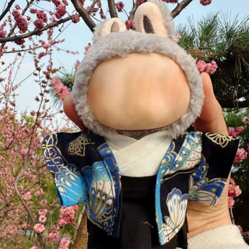 Buntes Kimono-Kleidungsset, geeignet für 17 cm Puppenkleidungszubehör (nur Kleidung, keine Puppe), traditionelle japanische Kimono-Outfits für Puppen, perfekt zum Spielen, Ausstellen und Sammlern von Carroterr