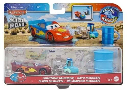 Cars Disney Toys Disney Color Changer 2022 On The Road Lightning McQueen with Pitty von Cars