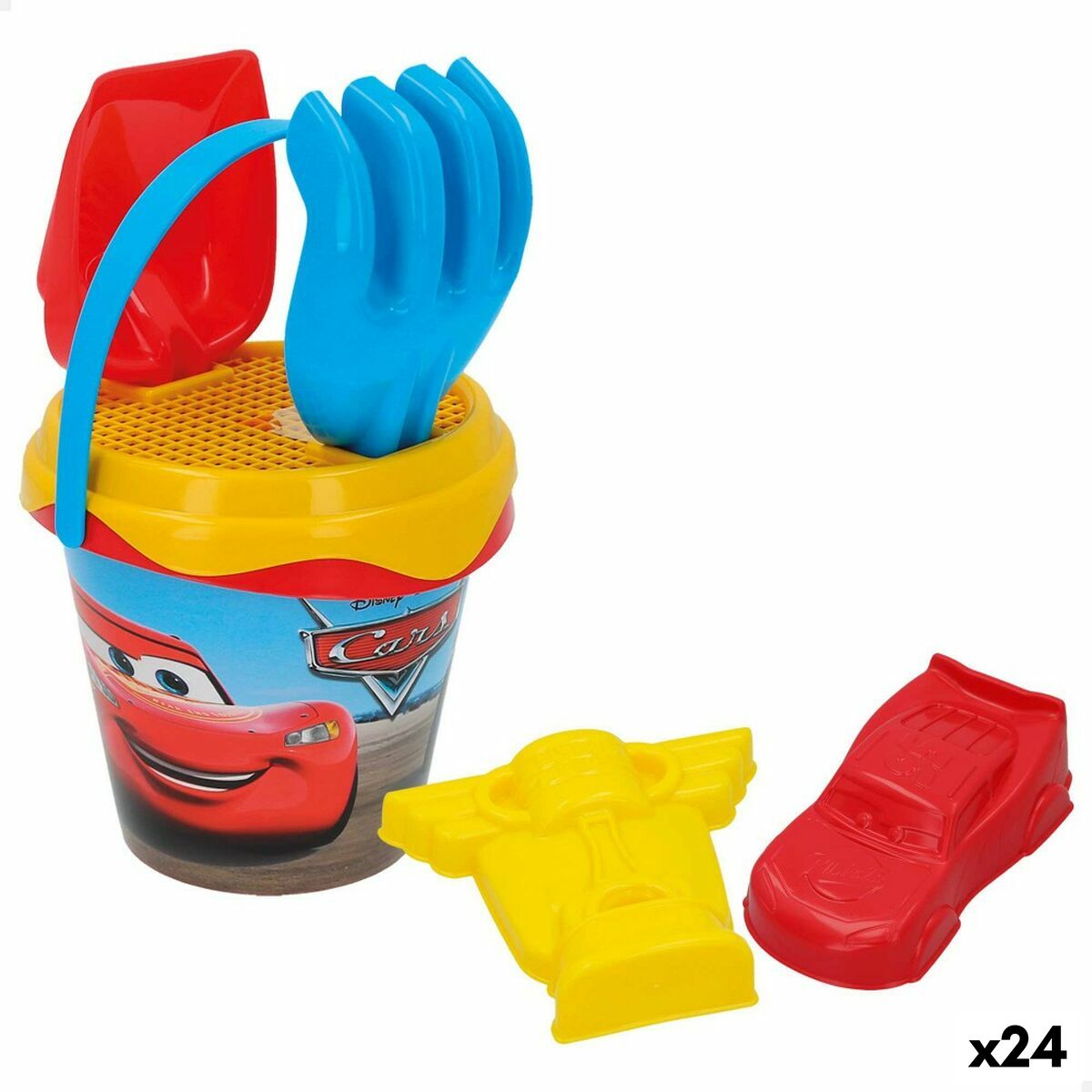 Strandspielzeuge-Set Cars Ø 14 cm (24 Stück) von Cars