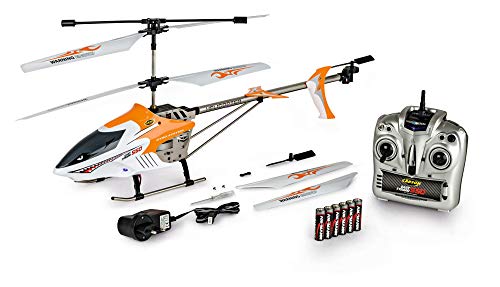 CARSON 500507049 - Easy Tyrann 550 RC 3,5 CH 2.4G 100% RTF, Ferngesteuerter Helikopter, Flugfertiges Modell,RC Helikopter,inkl. Batterien und 2,4 GHz Fernsteuerung,100% flugfertig, LED von Carson