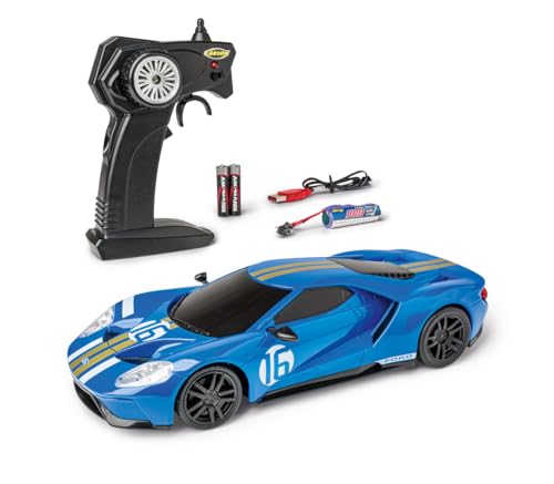 Carson 1:24 Ford GT 2.4GHz 100% RTR - Ferngesteuertes Auto, LED-Beleuchtung, Fahrzeit ca. 60 min, RC Auto, RC Fahrzeug, Remote Control, Ferngesteuertes Spielzeug von Carson