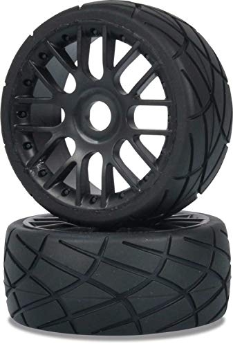 Carson 1:8 Reifen Set On-Road 6S 2St, Ersatzteil, Modellbau, Zubehör, Tuningteile, 500405841, schwarz von Carson