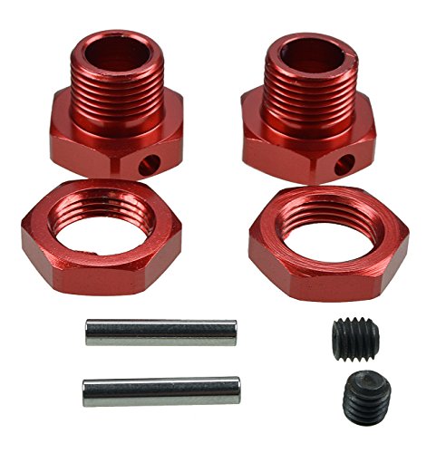 Carson 500205938 - Virus 4.0 Alu Felgenmitnehmer, 17 mm, Zubehör, Rot von Carson