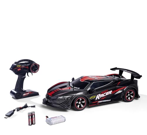 Carson 500404251 1:10 Night Racer 2.0 2.4G 100% RTR rot - Ferngesteuertes Auto, inkl. Batterien und Fernsteuerung, Onraod von Carson