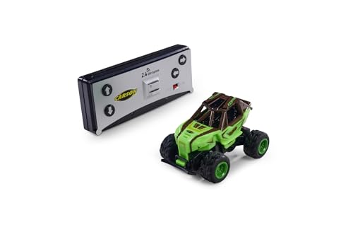 Carson 500404295 1:60 Nano Racer Dino Cage 2.0 2.4GHz RTR - Ferngesteuertes Auto, RC Fahrzeug, RC Auto, Fahrzeit 20 min, Reichweite 30m, RC Auto für Kinder, RC Spielzeug für Kinder von Carson