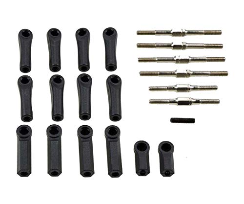 Carson 500405347 - Modellbauzubehör: X10EB Gestänge Set, 7 Stück, Schwarz von Carson