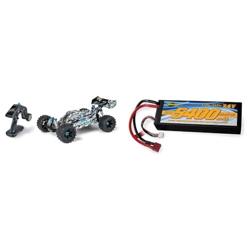 Carson 500409063 1:8 King of Dirt Buggy 4S RTR & 500608234-7,4V/5400mAh 60C LiPO Race Akku T-Pl. HC von Carson