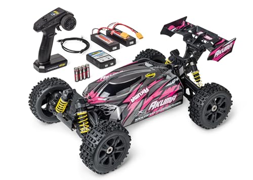 Carson 500409083 1:8 Akuma Buggy 4WD 100% RTR pink - ferngesteuertes Auto, Offroad, hochwertig, RC Fahrzeug, RC Auto 70 km/h, Ferngesteuerter Buggy von Carson