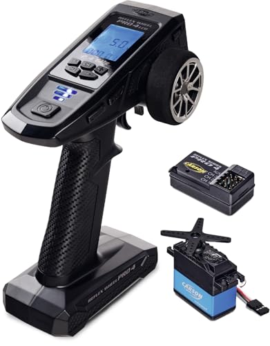 Carson 500500120 FS 4K Reflex Wheel Pro 4 2.4GHz LCD 6kg Servo - RC Zubehör, Modellbauzubehör, Tuning Set, RC Fernsteuerung von Carson