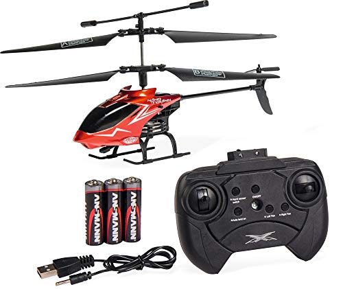 Carson – Nano Tyrann IR – Mini RC Helikopter, Robustes RTF (Ready to Fly) Modell für Einsteiger, mit 2- Kanal IR-Fernbedienung, für Kinder ab 8 Jahren, Rot von Carson