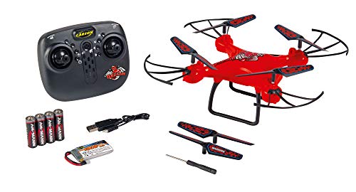 Carson 500507159 507159 X4 Quadcopter Dragon 330 2.4G rot, 100% flugfertig, automatische Start-und Landefunktion und Höhenhaltung, für Einsteiger von Carson