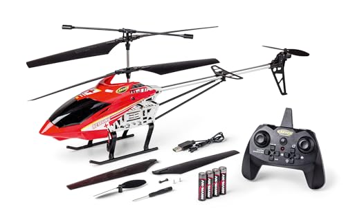 Carson 500507183 Easy Tyrann 670 Rescue Autos. 100% RTF – RC Heli, Ferngesteuerter Helikopter, Robustes RTF (Ready to Fly), Outdoor Helikopter, RC Flugzeug von Carson