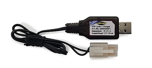 Carson 5006060891 USB Lader 7,2V 250mAh NiMH Tamiya Stecker - Ladekabel, RC Ladekabel, Ladekabel für LiIon Akkus Carson 5006060891 USB Lader 7,2V 250mAh NiMH Tamiya Stecker - Ladekabel, RC Ladekabel, Ladekabel für LiIon Akkus von Carson