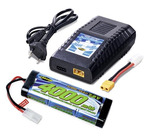 Carson 500607021 Expert Charger NiMH 4A Lade Set - Ladegerät, Modellbau, Zubehör für den Modellbau, RC, Ferngesteuerte Modelle, Batterie, Ladekabel, Charger von Carson