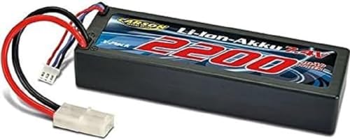 Carson 500608152 7,4V/2200mAh LiION Race HC TAM-Batterie Ersatz, Akku für ferngesteuerte Autos, RC-Akku, RC-Zubehör von Carson